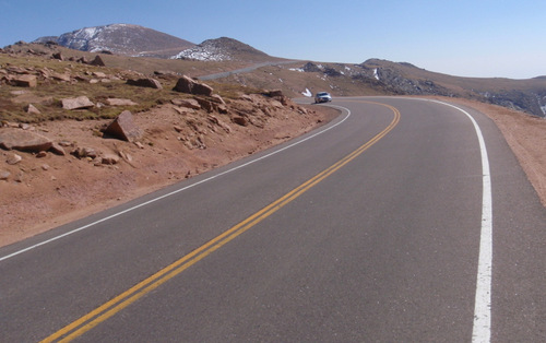 Pikes Peak viewed from the South Saddle.